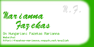 marianna fazekas business card
